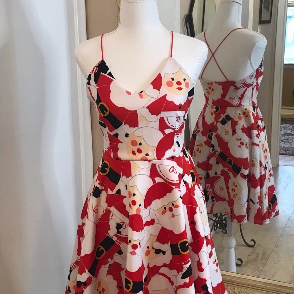 Don’t wait! Get it now! Fun Christmas dress with Mr and Mrs and Santa Claus